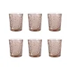 Outlet Set of 6 Pink Hobstar Tumbler, 350ml Tableware Brands