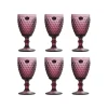Best Set of 6 Purple Diamond Wine Glasses, 350ml Tableware Brands