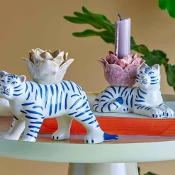 Set of 2 Rory Tiger Candle Holders Table Setting|Tableware Brands