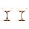 Sale Set of 2 Rose Coupe Glasses Tableware Brands|Table Setting