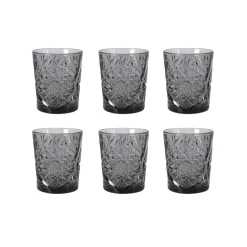 Outlet Set of 6 Smoke Hobstar Tumbler, 350ml Tableware Brands