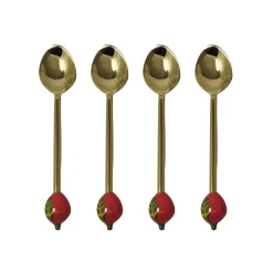 Outlet Set of 4 Strawberry Dessert Spoons Cutlery|Tableware Brands