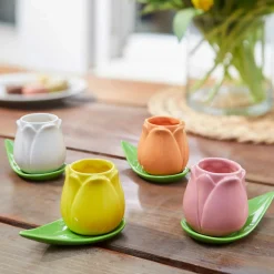 Discount Set of 4 Tulip Espresso Cups, 100ml Tableware Brands