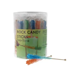 New Set of 36 Two-Tone Rock Candy Sticks Ingredients Brands|Chocolate & Sweets