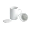 Sale Set of 6 White Mug with Tea Strainer, 270ml Tableware Brands