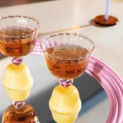 Sale Set of 2 Yellow Tulip Coupe Glasses, 200ml Tableware Brands|Cocktail Making & Barware