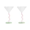 Best Set of 2 Zig Zag Martini Glasses Tableware Brands|Table Setting