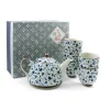Outlet Shizen Blue Japanese Teapot & Teacup Set Tableware Brands|Japanese Ingredients