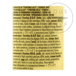 Discount Short Dated Fondue With Fontina PDO Cheese, 230g Ingredients Brands|Italian Ingredients