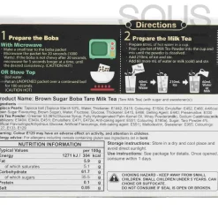 Clearance Short Dated Brown Sugar Boba Taro Milk Tea Kit, 3 sets Ingredients Brands|Drinks