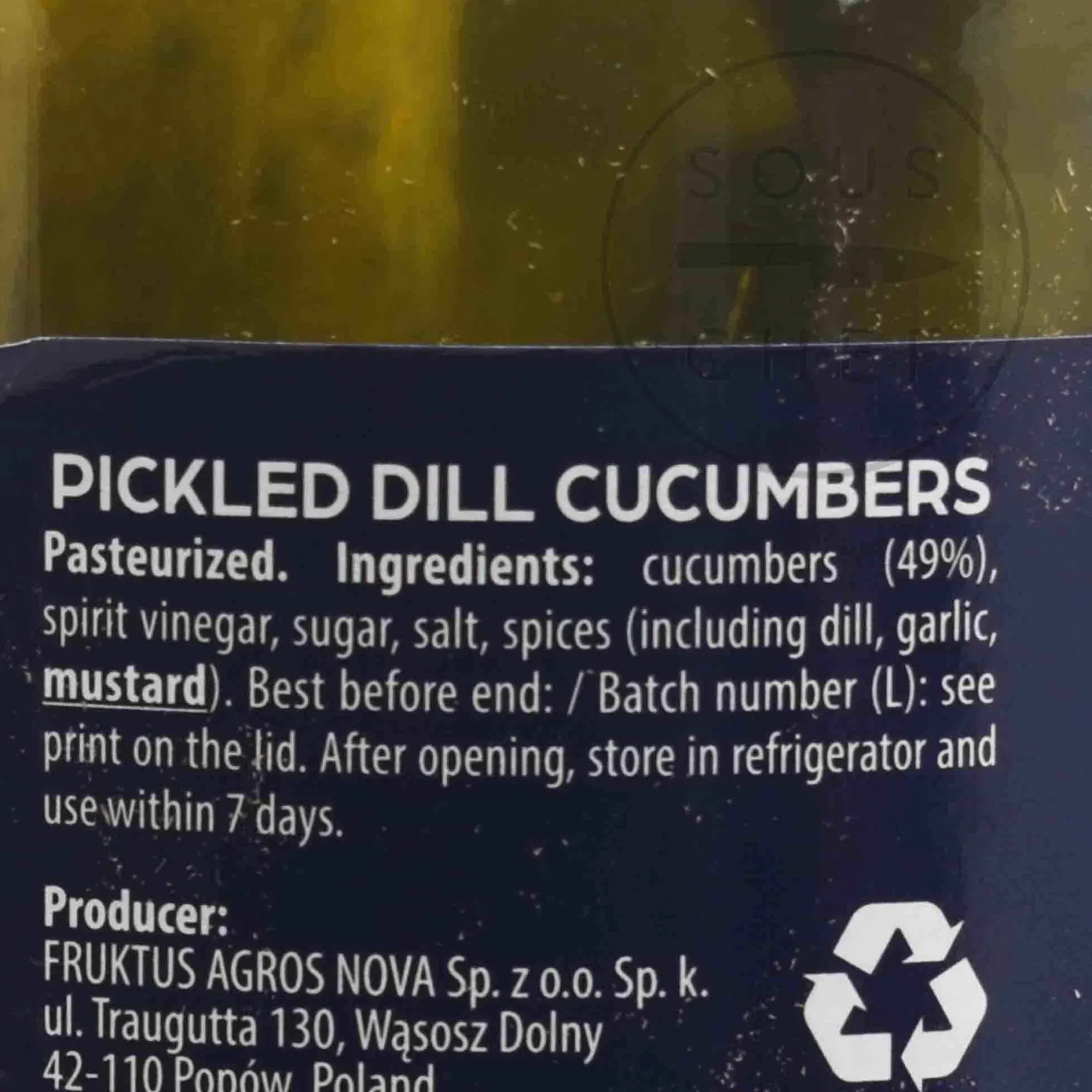 Hot Short Dated Krakus Pickled Dill Cucumbers, 920g Ingredients Brands|Vegetables