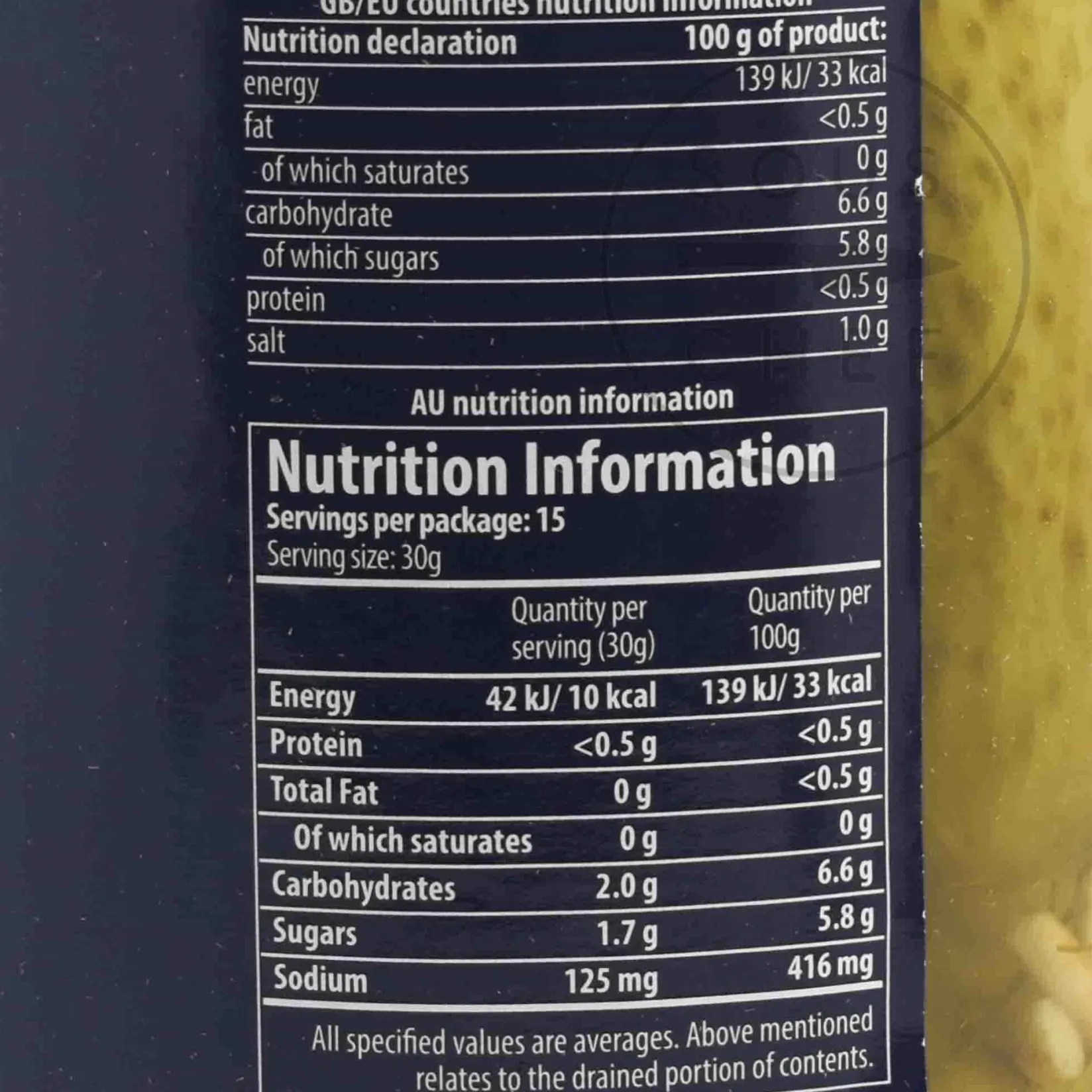 Hot Short Dated Krakus Pickled Dill Cucumbers, 920g Ingredients Brands|Vegetables