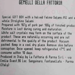Sale Short Dated Salami Felino IGP Gift Set, 500g Ingredients Brands|Italian Ingredients