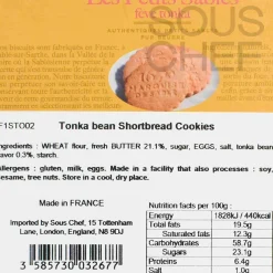 Outlet Short Dated Sable Biscuits with Tonka Bean, 100g Ingredients Brands|French Ingredients