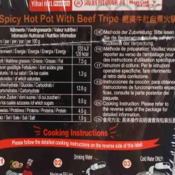 Hot Short Dated Self-Heating Hot Pot - Spicy Hot Pot with Beef Tripe, 370g Ingredients Brands|Chinese Ingredients