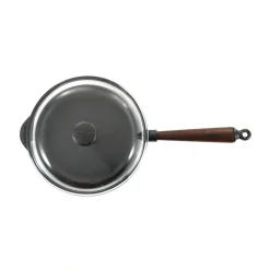 Clearance Traditional Cast Iron Deep Saute Pan with Lid, 25cm Pots & Pans