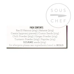 Hot Moroccan Spice Tin Ingredients Brands|Middle Eastern Ingredients