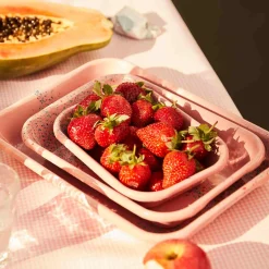 Splatter Fest Enamel Roasting and Serving Dish, Pink Middle Eastern Ingredients|Baking Supplies & Equipment