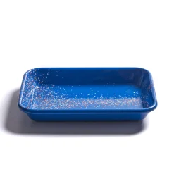 Clearance Splatter Fest Enamel Roasting and Serving Dish, Cobalt Blue Middle Eastern Ingredients|Baking Supplies & Equipment