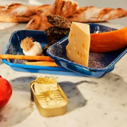 Clearance Splatter Fest Enamel Roasting and Serving Dish, Cobalt Blue Middle Eastern Ingredients|Baking Supplies & Equipment