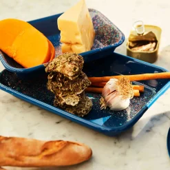 Clearance Splatter Fest Enamel Roasting and Serving Dish, Cobalt Blue Middle Eastern Ingredients|Baking Supplies & Equipment