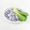 Online Splatter Madness Enamel Oval Serving Plate, Purple, 31cm Middle Eastern Ingredients|Table Setting