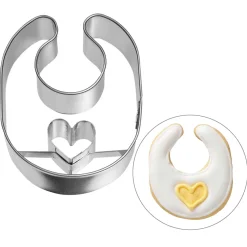Best Stainless Steel Baby Bib Cookie Cutter, 6cm Baking Supplies & Equipment
