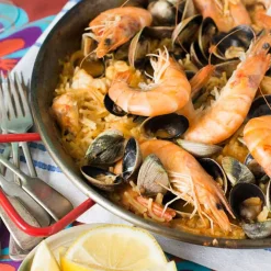 Outlet Steel 12 Person Paella Pan, 40cm Spanish Ingredients|Pots & Pans