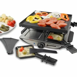 Discount Silver Geneva 4 Person Non-Stick Raclette Party Grill Pots & Pans