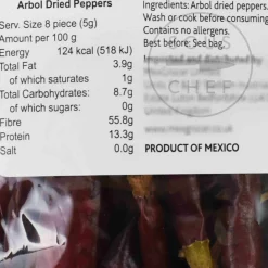 Clearance Arbol Chilli, 75g Mexican Ingredients|Herbs & Spices
