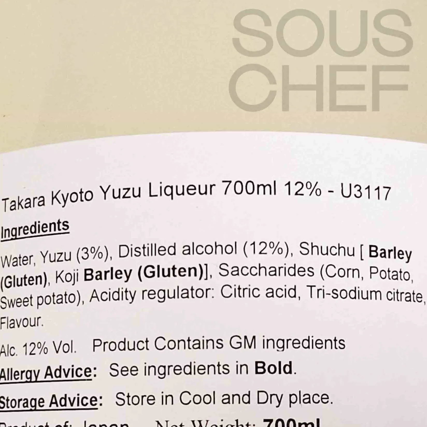 Outlet Kyoto Yuzu Liqueur 12%, 700ml Ingredients Brands|Japanese Ingredients
