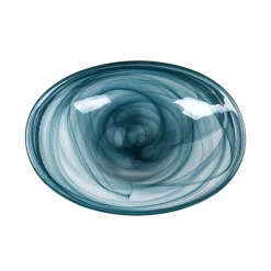 Best Teal Marble Glass Salad Bowl, 30cm Tableware Brands|Crockery & Dinnerware