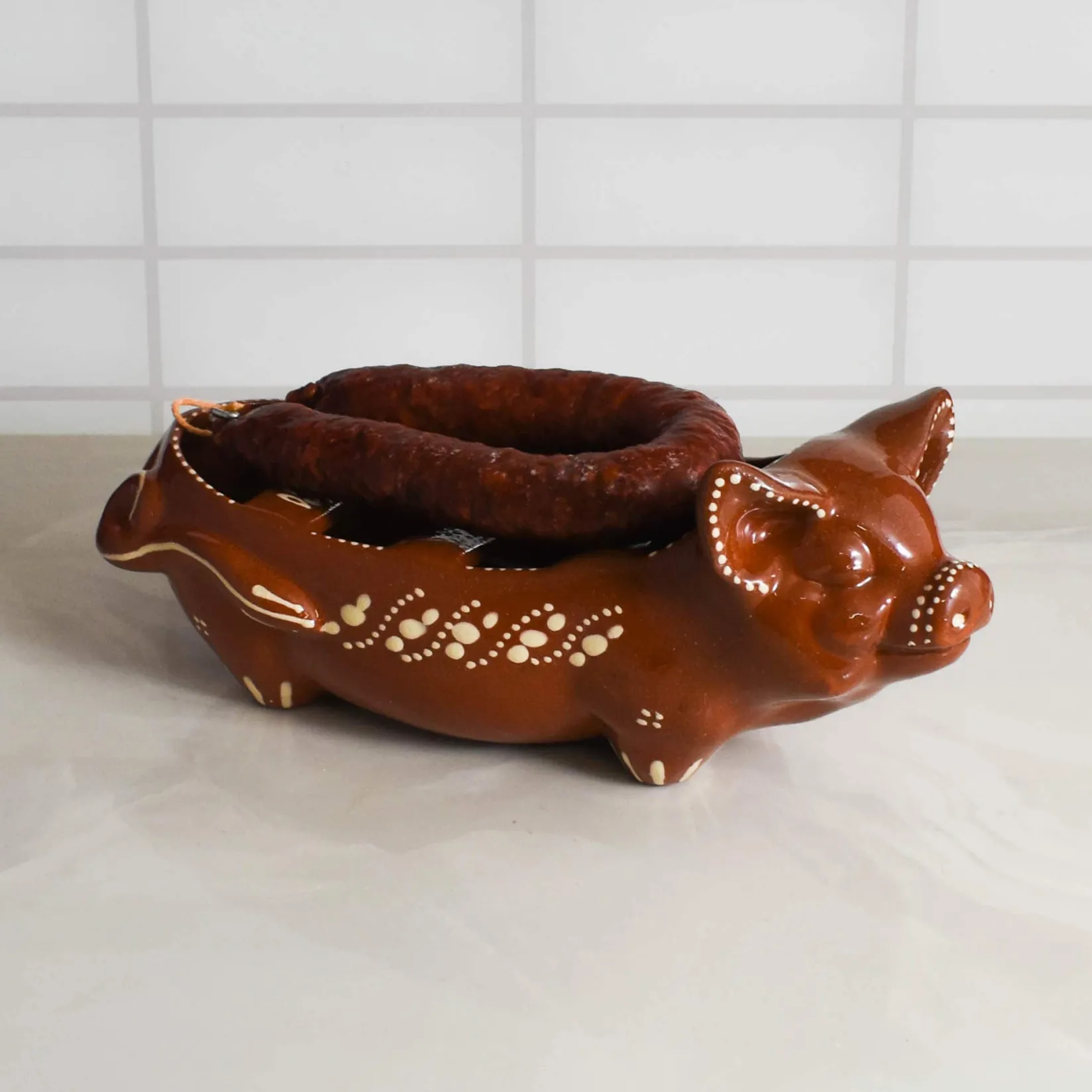 Outlet Terracotta Chorizo Pig Serving Dish, 30cm Tableware Brands