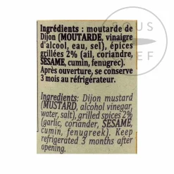 Best Mustard With Roasted Spices, 100g Ingredients Brands|French Ingredients