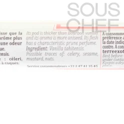 Sale Vanilla from Tahiti, 1 pod Ingredients Brands|French Ingredients