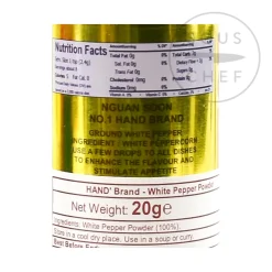 Best Thai "" White Pepper Powder, 20g Ingredients Brands|Southeast Asian Ingredients