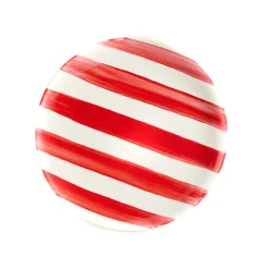 Online Red Stripe Porcelain Dinner Plate, 27.5cm Plates|Crockery & Dinnerware