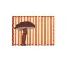 Striped Shiitake Mushroom Cotton Placemat Tableware Brands