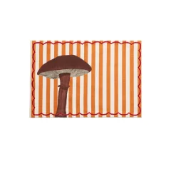 Striped Shiitake Mushroom Cotton Placemat Tableware Brands