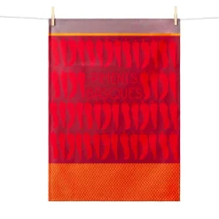 Outlet Chilli Pepper French Jacquard Tea Towel Kitchen Textiles & Clothing
