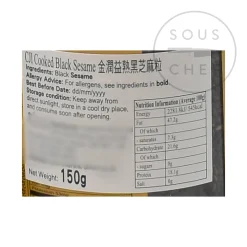 Sale Toasted Black Sesame Seeds, 150g Korean Ingredients|Japanese Ingredients