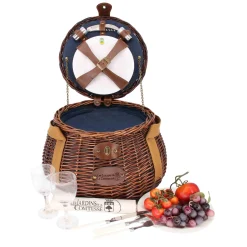 Sale Tuileries Navy Picnic Basket, 2 Person Picnicware|Disposable Tableware