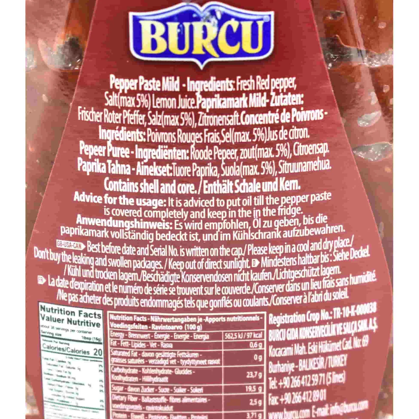 Sale Turkish Mild Pepper Paste - Biber Salcasi, 600g Middle Eastern Ingredients|Sauces & Condiments