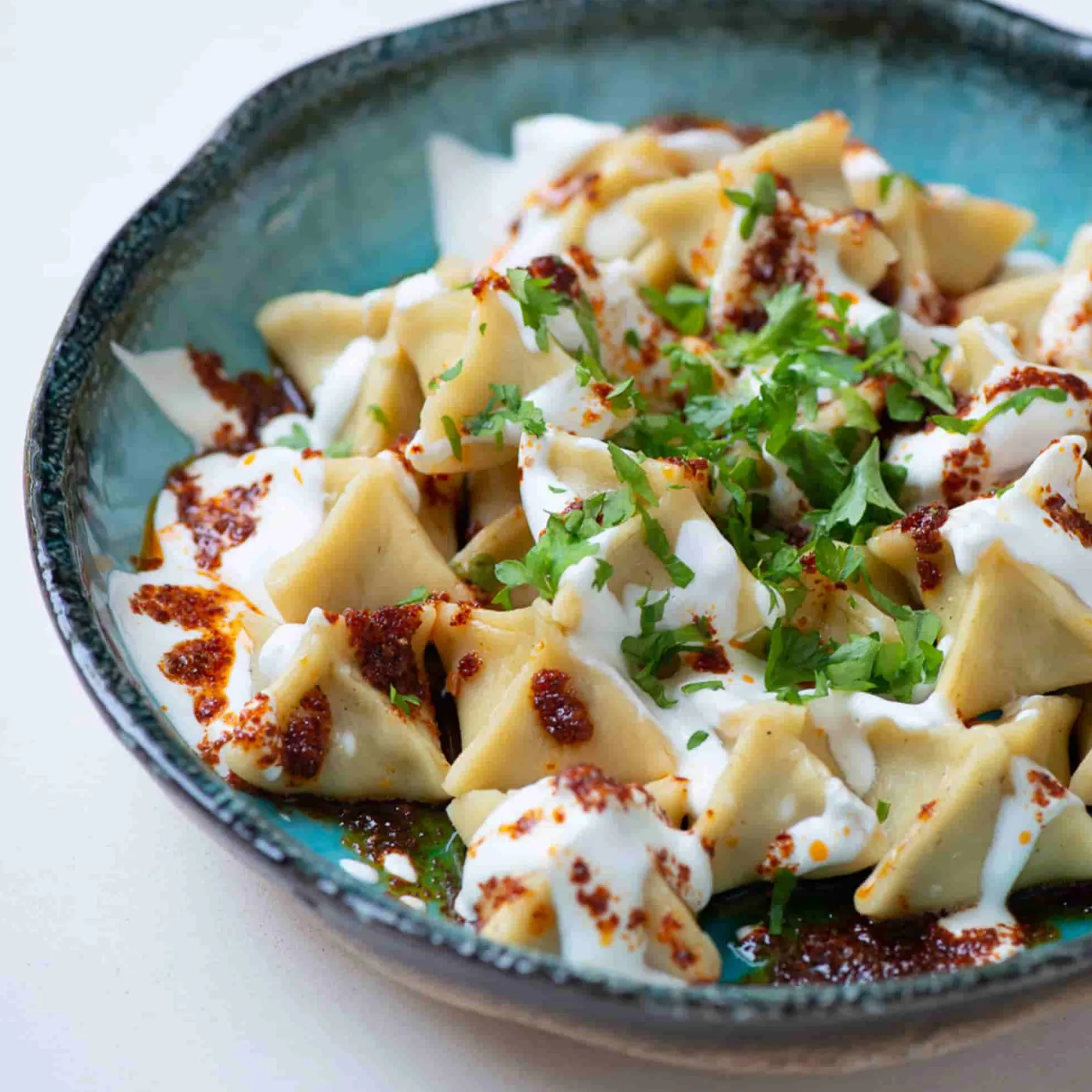 New Turquoise Large Round Dish, 21.5cm dia x 4cm high Japanese Ingredients|Japanese Tableware