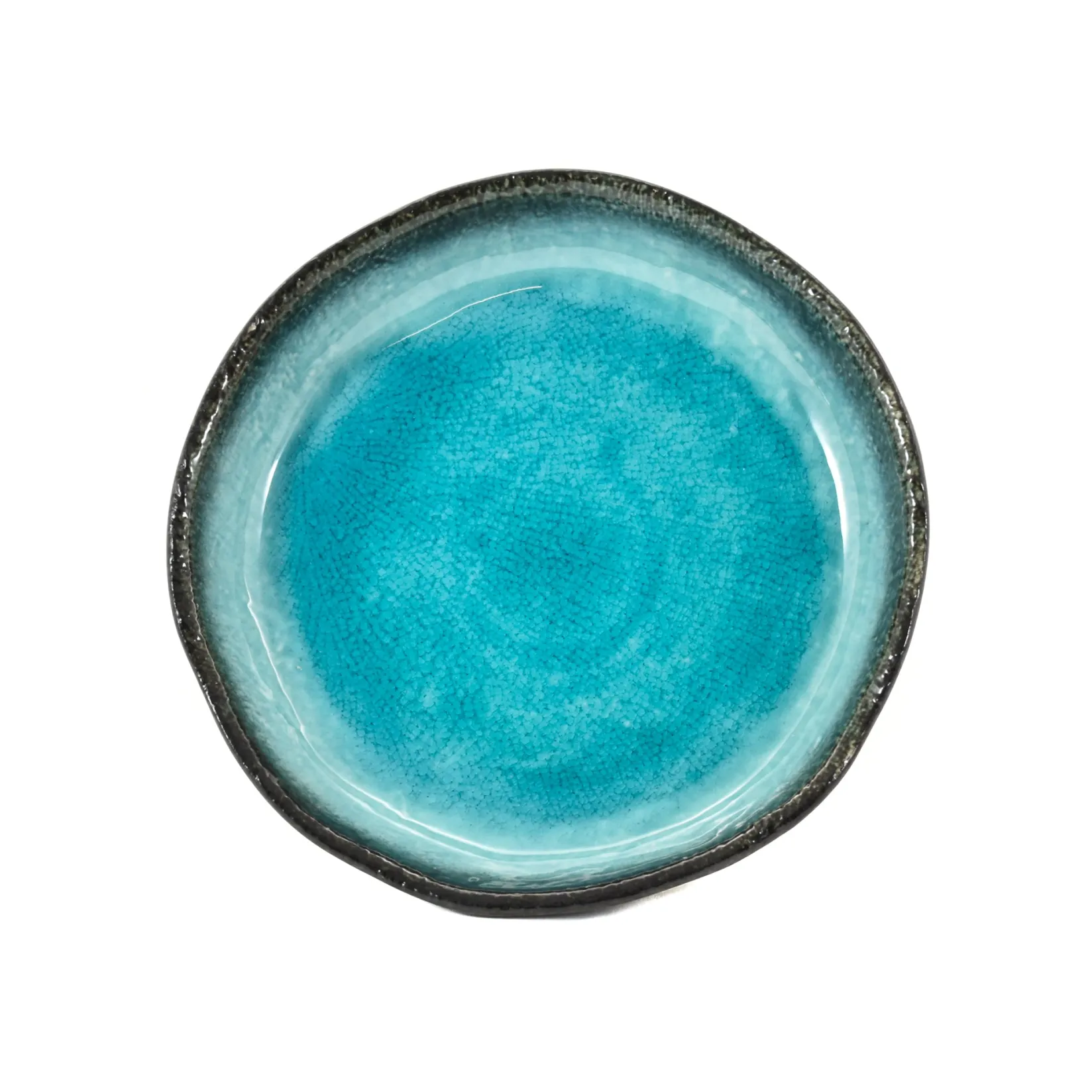 New Turquoise Large Round Dish, 21.5cm dia x 4cm high Japanese Ingredients|Japanese Tableware