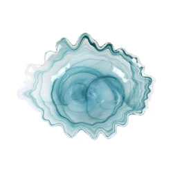 Online Turquoise Marble Glass Serving Bowl, 40x30cm Tableware Brands|Crockery & Dinnerware