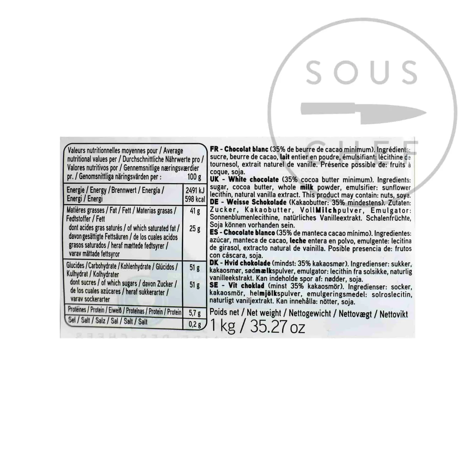 Sale Ivoire White Chocolate Chips French Ingredients|Chocolate & Sweets