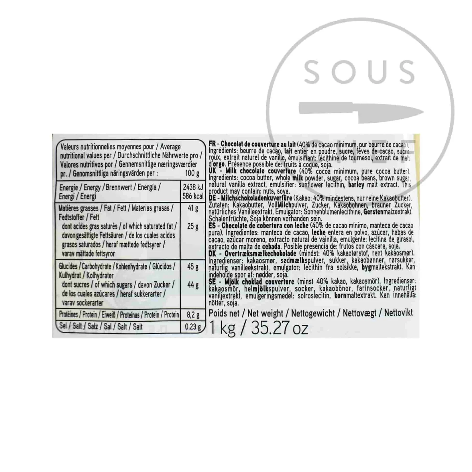 Clearance Jivara 40% Milk Chocolate Chips French Ingredients|Chocolate & Sweets