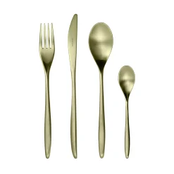 Discount Vinci Brushed Champagne Gold 4 Piece Place Setting Cutlery Set Cutlery|Tableware Brands
