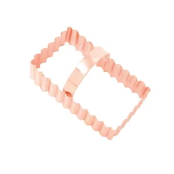 Hot Vintage Style Copper Fluted Rectangular Cookie Cutter with Handle Baking Supplies & Equipment